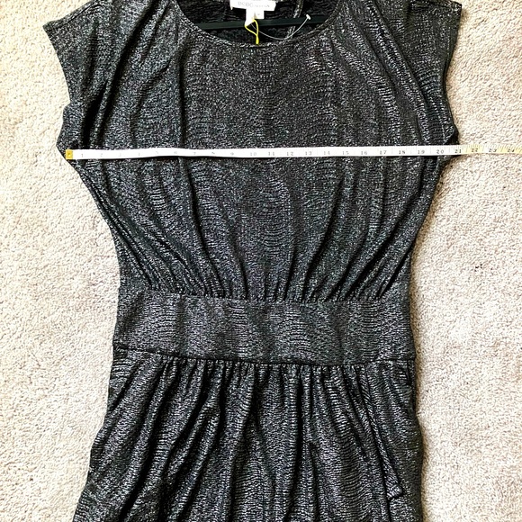 BCBGeneration Shimmery Gunmetal Black Cocktail/Prom/Wedding/Holiday Mini Dress - Picture 12 of 15